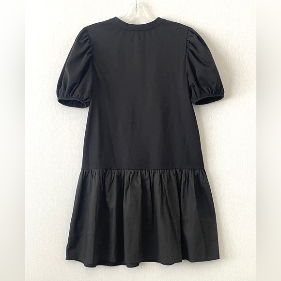 NWT English Factory Black Knit Woven Mixed Dress - Picture 4 of 10